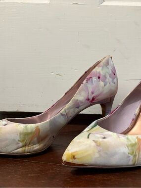 Ted Baker Pastel Floral Pointed-Toe Pumps